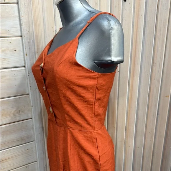Source Unknown Orange Fitted Camisole Mini Dress - Picture 4 of 5